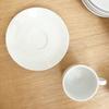 Hotel-style Coffee Cup and Saucer Set (5 Pieces), Basic White, Mino Ware, for Commercial Use