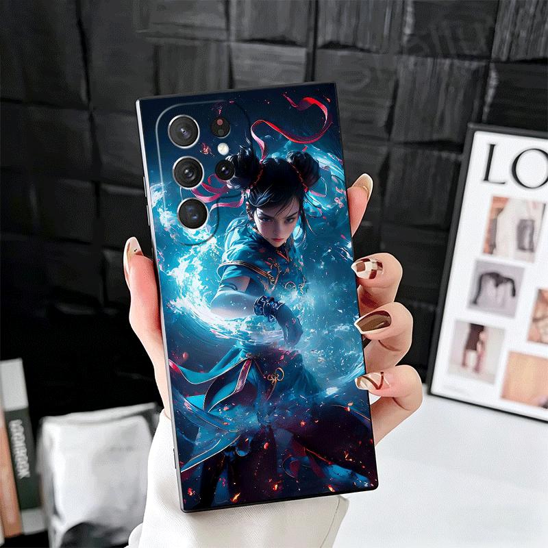 

ChunLi S-Street F-FighterS Soft Phone Case for Samsung Galaxy S26 S25 Edge S24 Ultra S23 Plus S22 S21 FE S20 Black Cover Back Sh Samsung S26 Plus