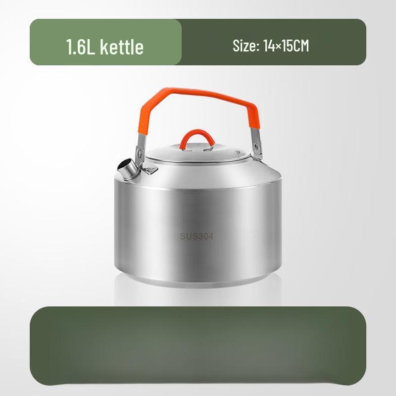 Tiejining Outdoor 304 Stainless Steel Kettle & Pot Set