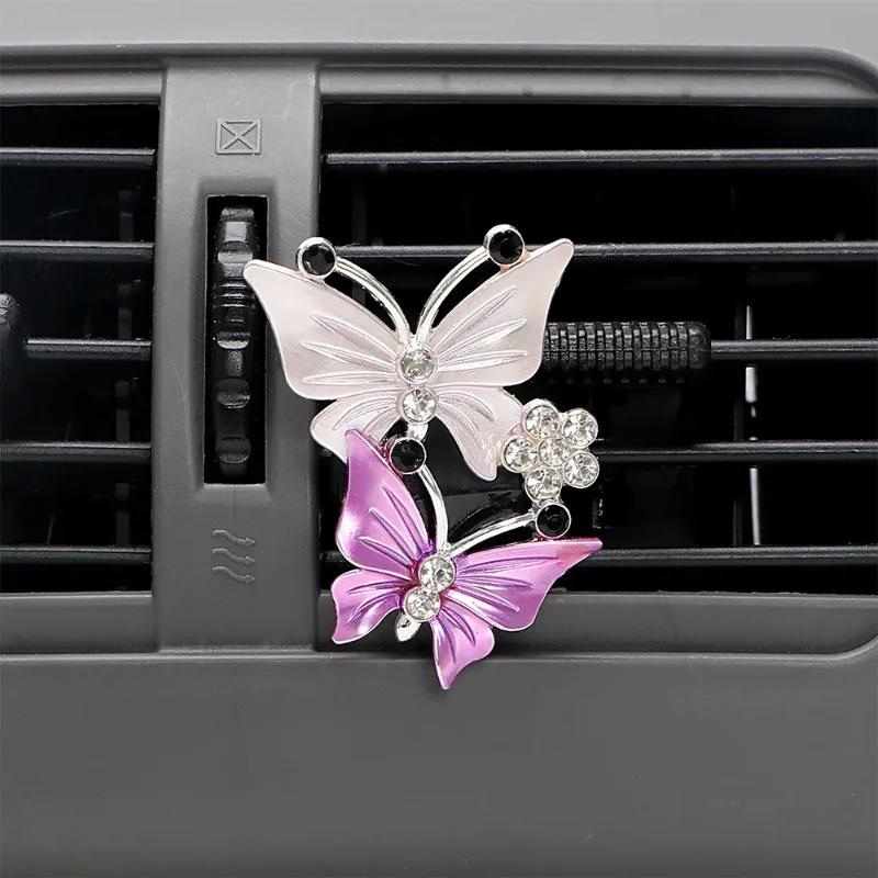 Deodorante Farfalla Car-styling Profumo Auto Odore Naturale Climatizzatore Farfalla Diamante Decorazione Aromaterapia Clip