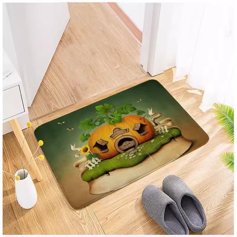 Cartoon Halloween Horror Floor Mat Restaurant Door Floor Mat Home Decoration Door Floor Mat Bathroom Toilet Floor Mat