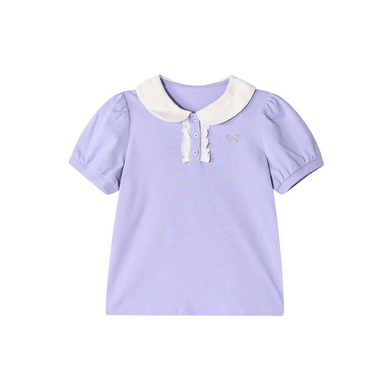 Girls' Fashionable Doll Collar T-Shirt