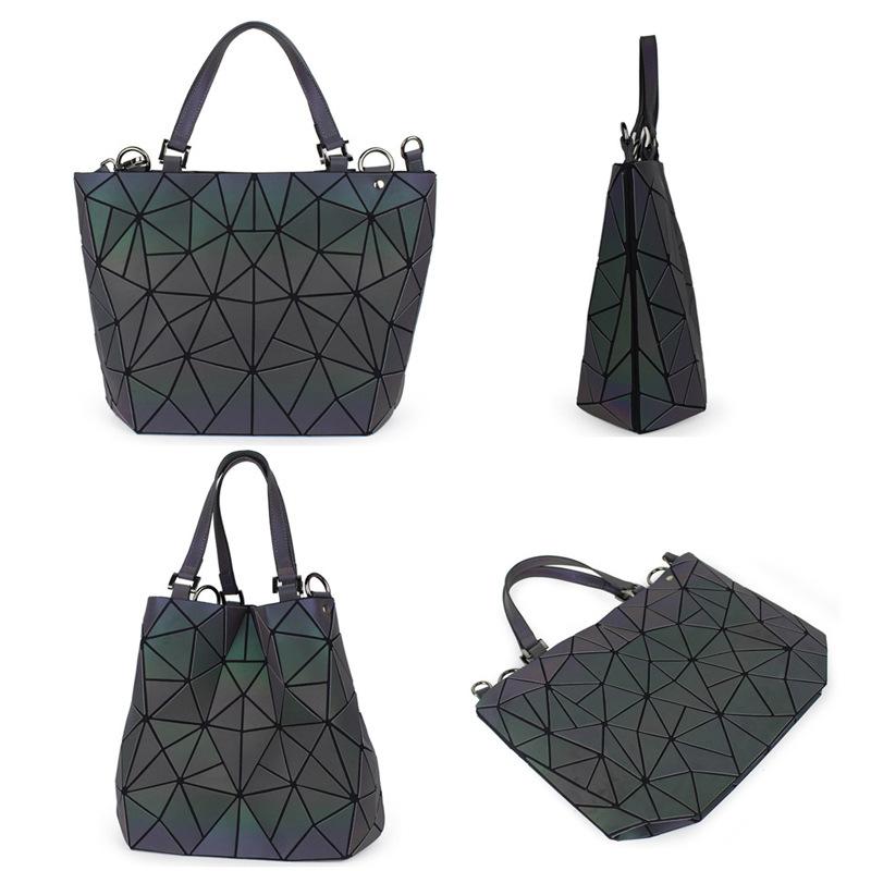 Neue Geometrische Bucket Bag Umhängetasche Damen Große Kapazität Messenger Bag Rhombus Tragbare Tragetasche