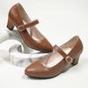 Mot confortable à bouche peu profonde pointu imperméable table talons hauts femmes nouveau confortable polyvalent talon épais chaussures simples