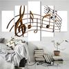 5 Pieces Wall Art Canvas Painting Abstract Music White Modern Brown Poster Home Living Room Decoration Pictures Wall Painting