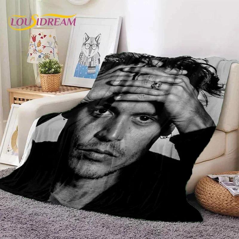 Manta Suave de Franela HD con Impresión 3D de Johnny Depp para Camas Dormitorio Sofá Picnic, Manta Ligera para Cubrir Aire Libre Ocio Regalo