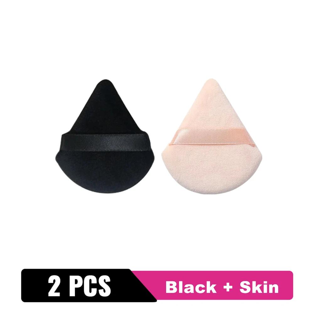 2/6ks Triangle Powder Puff Houba na make-up na obličej Soft Velvet Cosmetic Puff Blender Beauty Foundation Sponge Make-up příslušenství