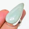 Natural Aquamarine Gemstone Handmade 925 Sterling Silver Jewelry Ring Size 8 AR-19862