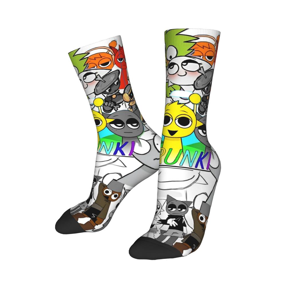 Sprunki Incredibox Socks for Women Men Breathable  Soft Long Socks Sweat Absorbing