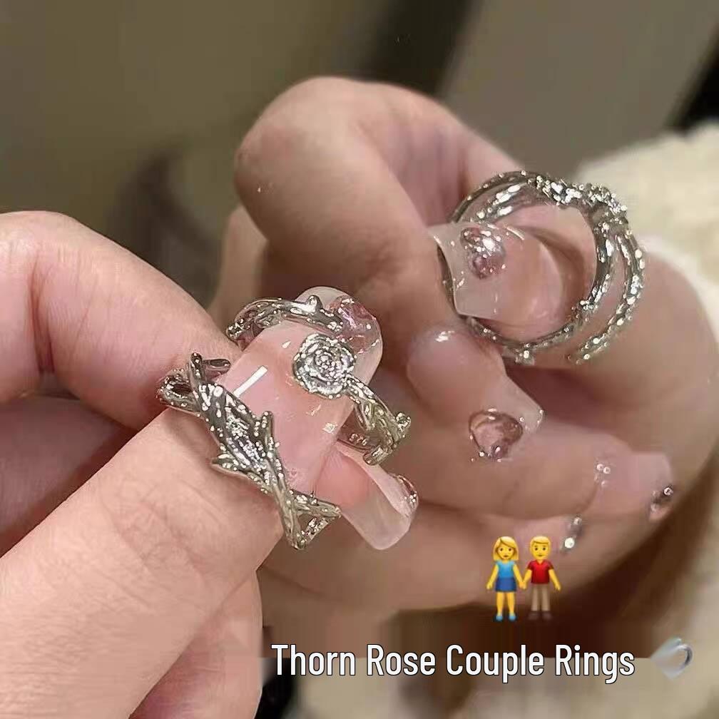 

Универсальное открытое кольцо в корейском стиле: Элегантный темперамент, простой дизайн личности для женщин и пар One Size