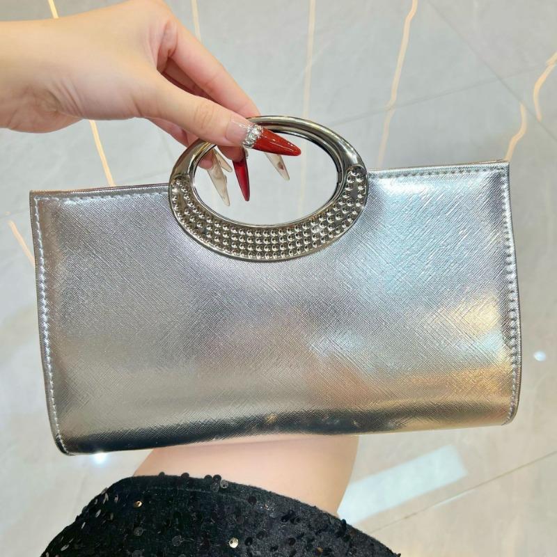 Evening Party Bag - Shiny Clutch Bag with Rhinestones, Formal Handbag for The Banquet, Dress Cross-body Bag