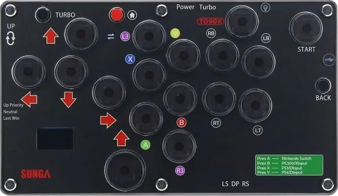 

SUNGA 17 Button Leverless Controller Black чорний