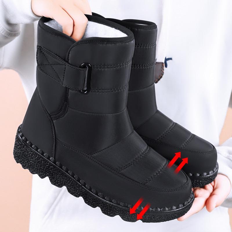 Cotton boots women's winter women's shoes fleece thickened boots polyurethane lightweight cotton shoes warm snow boots