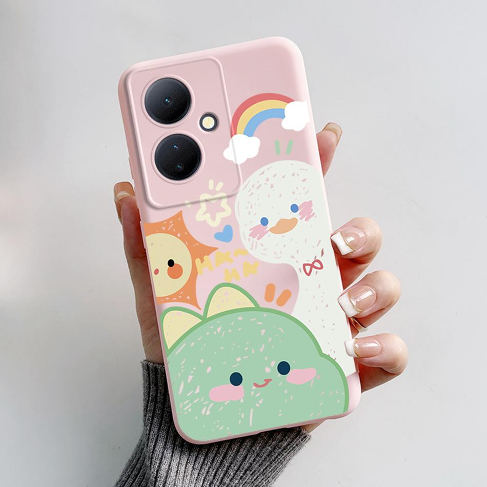 

Чехол для Vivo V29 Lite 5G VIVOY78 Y 78 6.78 Мягкие силиконовые задние крышки с рисунком мультяшного медведя и лягушки для чехлов телефона Vivo Y78+ V29 Lite 5G Vivo Y78 Plus