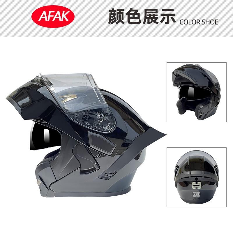 

3C/DOT Certified Motorcycle Exposed Helmet Men Women s Four-season Double Mirror Large Tail Fin Full M