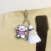 Badminton Pendant Acrylic Key Rings Decoration Bag Cartoon Dog Badminton Key Chain Small Keychain Hanging Pendants