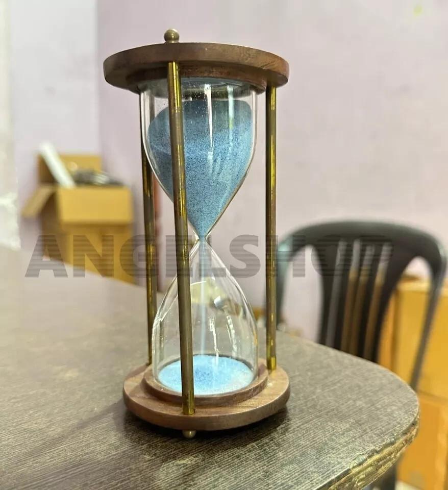 Sand Timer Hourglass Brass Nautical Maritime Hour Glass Vintage