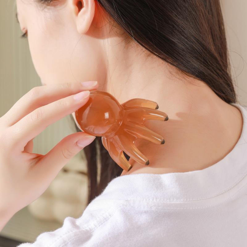 Portable Jade Octopus Comb Gua Sha Scalp Therapy Tool for Relaxation And Hair Care - Octopus Design