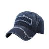 Vintage NEW YORK Ripped Washed Denim Baseball Cap Male Heavy Industry Couple Face Small Sunscreen Cap