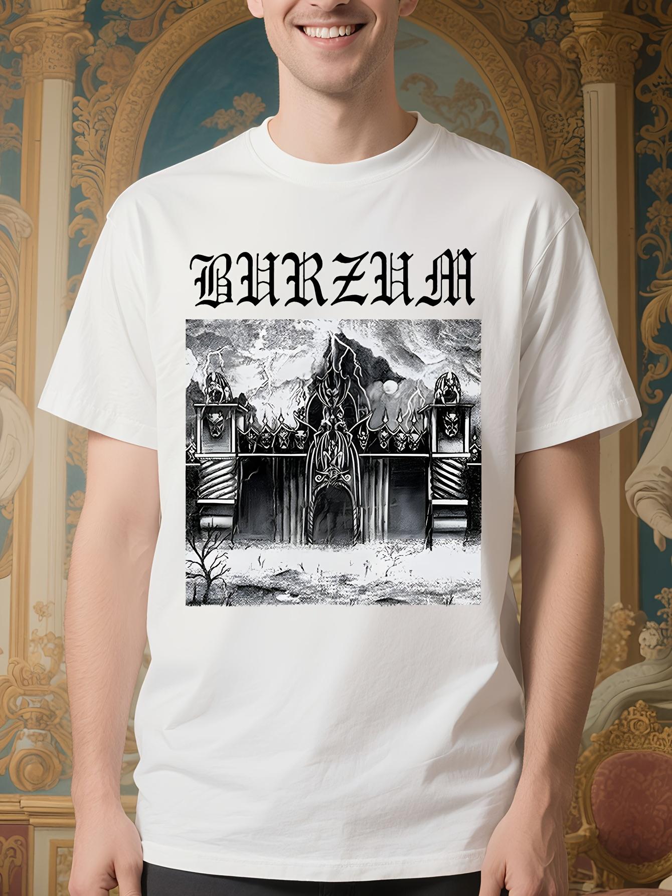 Burzum and Wo Graphic Print Tshirt - Gothic Castle and Mo... S