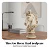 Horse Head Bust European-Style Statue Tan for Entryway