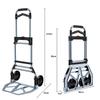 Folding Aluminum Hand Truck Dolly Cart 150KG Capacity Heavy Duty Two-Wheeled TPR Wheels Industrial Cargo Handling Storage