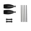 2 Aluminum Alloy Floating Boat Canoe Paddles for Outdoor Activities.