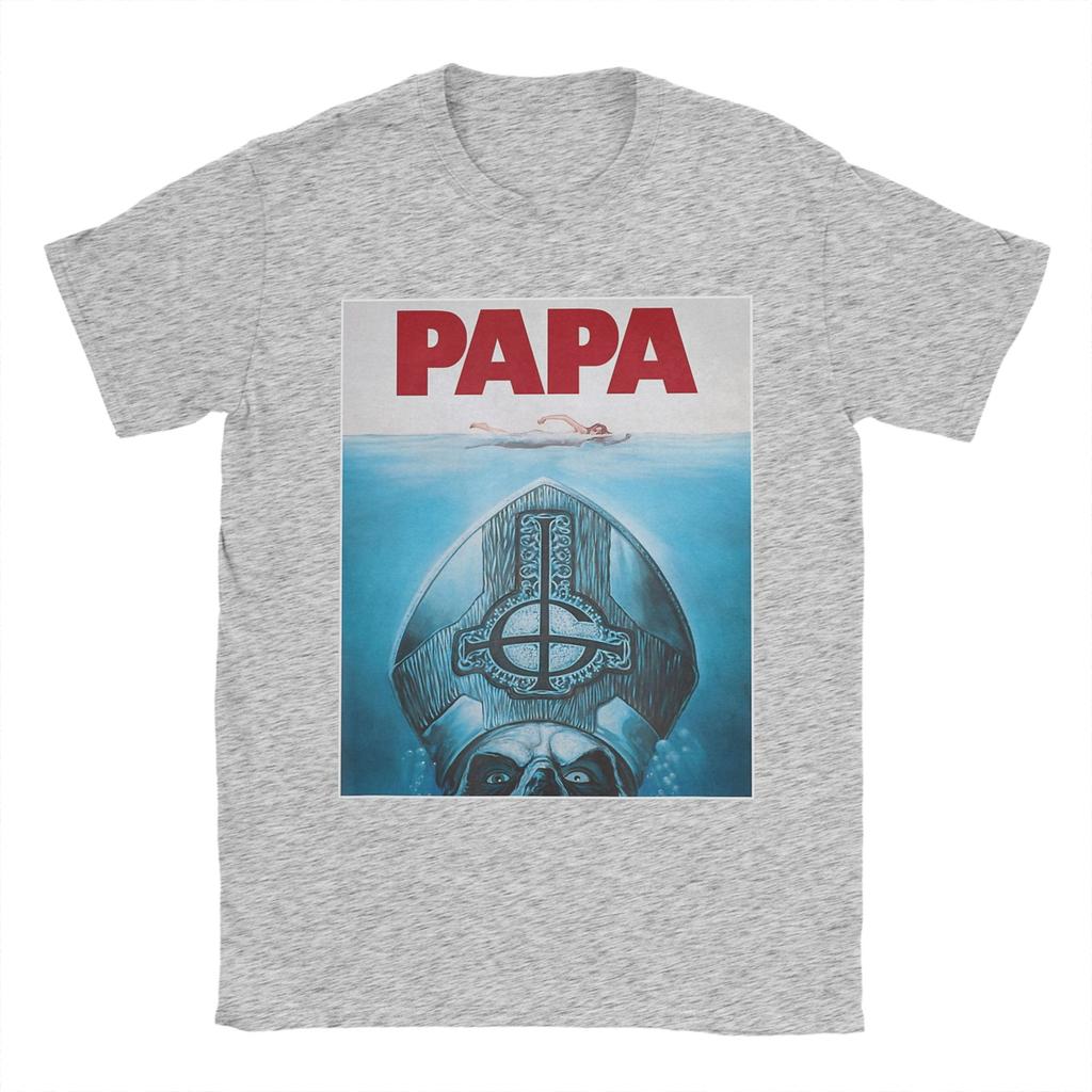 Ghost Band Papa Poster T-Shirts Men  Unique 100% Cotton Tee Shirt O Neck Short Sleeve T Shirts Classic Clothing
