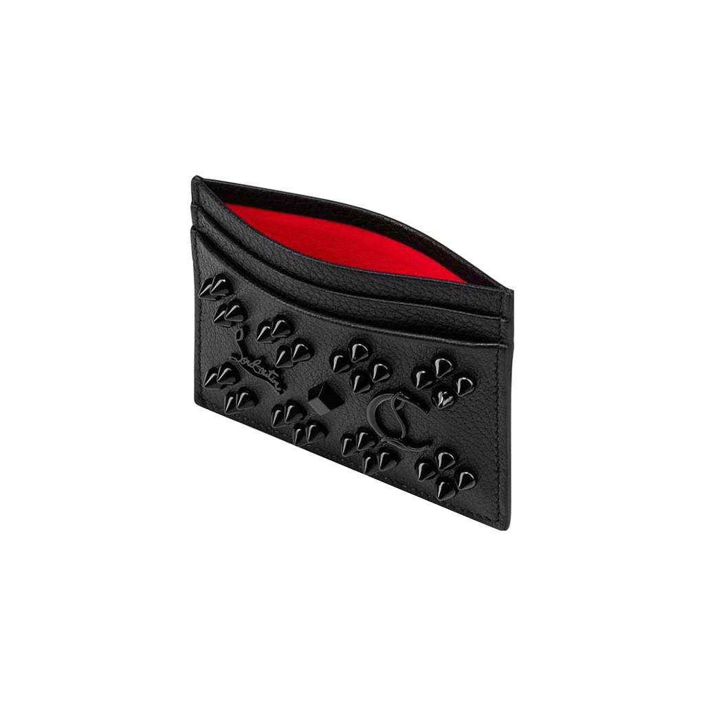 Cl Platin Kios Logo Integrierter Kartenschlitz Kalbsleder Kartenhalter Damen Kartenhalter Schwarz 3175225B253