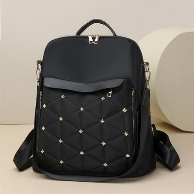 Neuer gestickter Rauten-Freizeitrucksack, Rucksack mit großer Kapazität, Freizeitrucksack, Tasche für Pendlerinnen