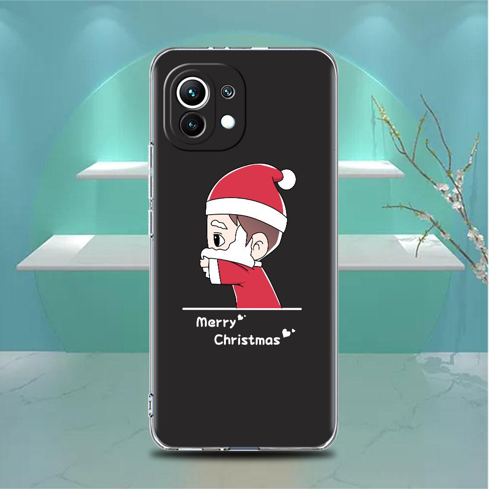 Merry Christmas In Winter Clear Case For Xiaomi Mi Poco X3 NFC M3 Pro F3 F1 11 Lite 12 Note 10 11T 9T Transparent Phone Cover