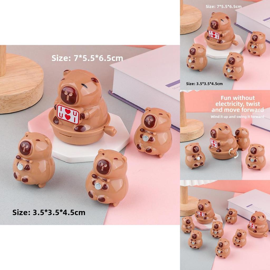 Capybara Clockwork Magnetic Toy With Pullalong Car For Toddler Play And Brain Development