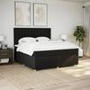 VidaXL Bed Slat Base with Mattress Black 200x200 Cm Fabric 3291403