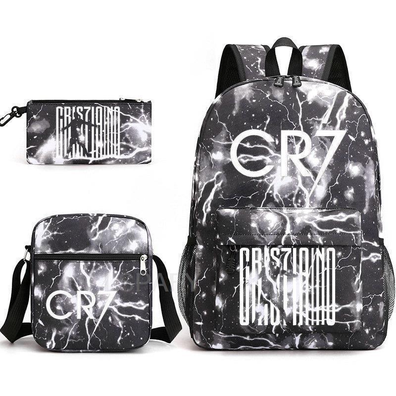 3-delige Schoolrugzakset voor Studenten Grote Capaciteit Oxford Stof Schooltas met Schouderband en Etui 3 piece set