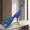 Metal Peacock Sculpture Sturdy Figurine Vivid for Entryway