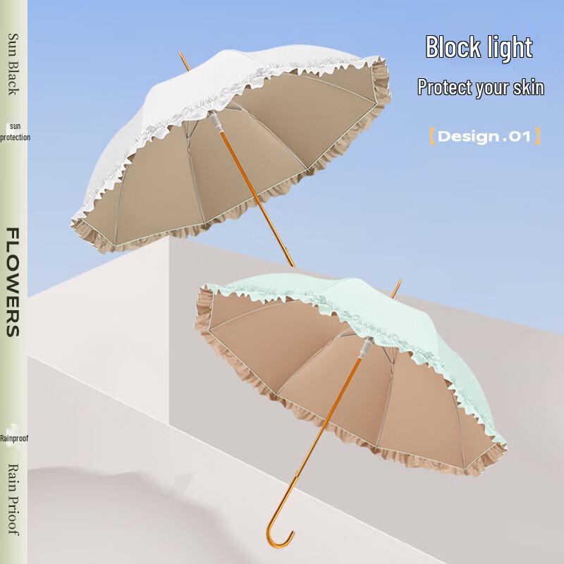 Nanqiao NQ-911 Floral Lace UV Protection Straight Umbrella