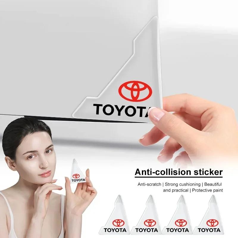 2Pc Car Door Corner Cover Anti-Scratch Protection Sticker Styling For Toyota Yaris Hilux Corolla Prius Avensis Emblem Auris Rav4