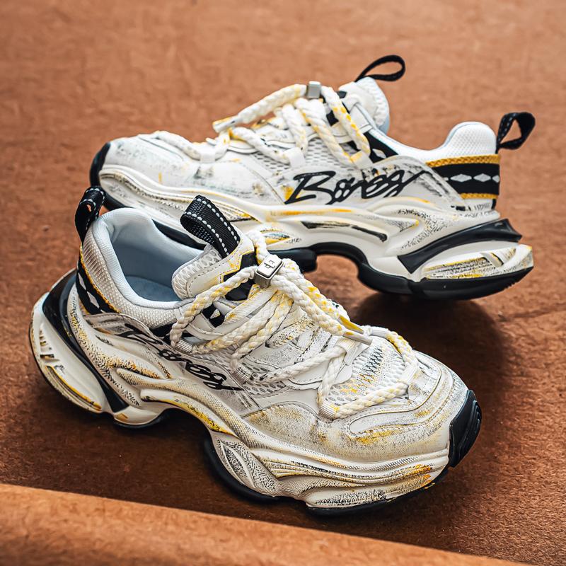 Pantofi Sport Casual de Modă pentru Bărbați, cu Top Jos, Pantofi Sport cu Talpă Groasă Confortabili pentru Studenți, Pantofi de Baschet Clasici Respirabili pentru Băieți