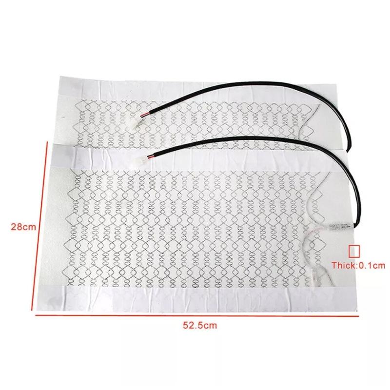 12V Carbon Fiber Heated Car Seat Cushion with Dual Temperature Settings – Single/Double Seat Model