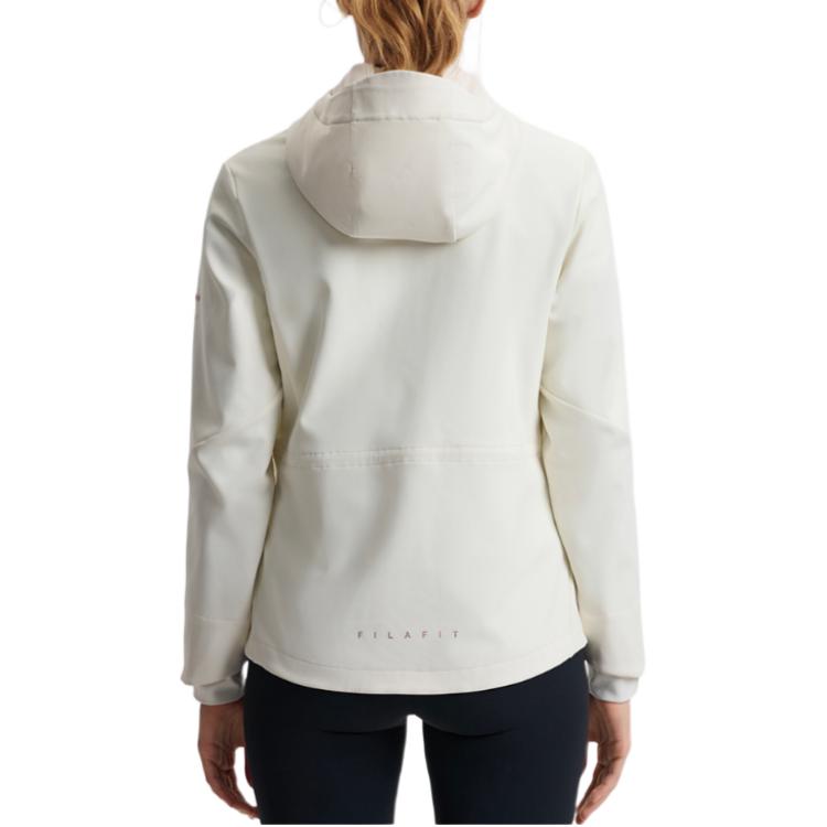 Fila Fitness Versatile Casual Comfortable Hooded Long Sleeve Jacket Women Jackets Egrets-White A11W511710F-WT