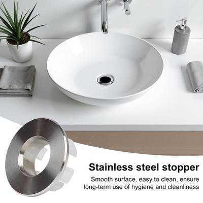 Stainless Steel Sink Stopper Easy Installation Bathroom Toilet Corrosion-resistant Drain Stopper Bathroom Essential