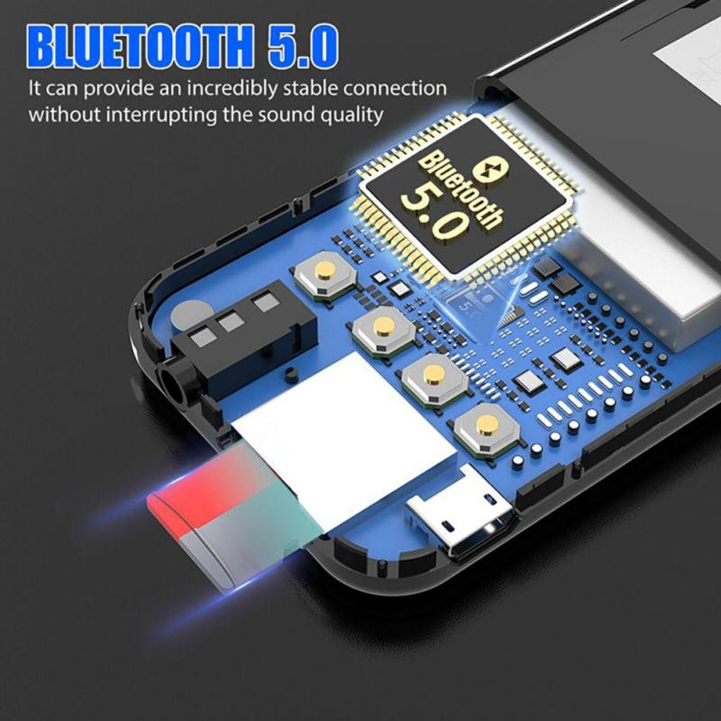 Car Audio Adapter FM Transmitter Music Receiver Wireless Extender Speaker With LED Screen Support TF Card
