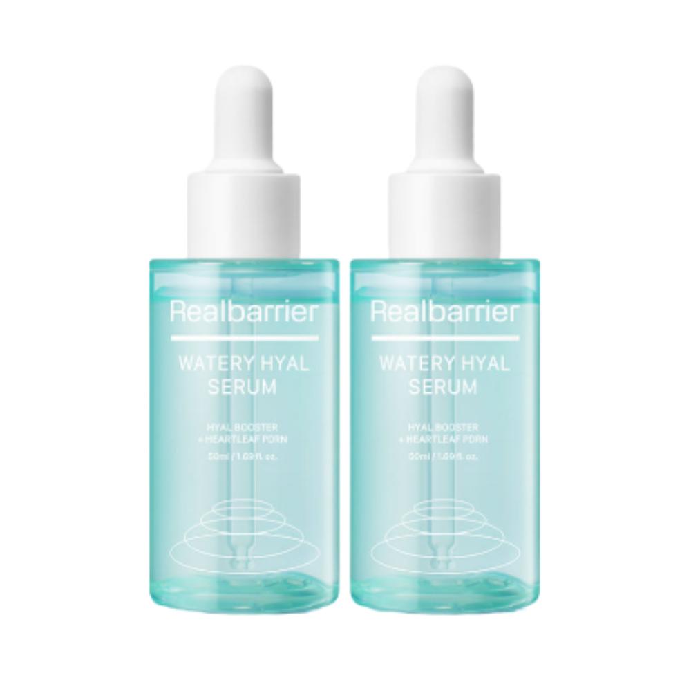 Real Barrier Watery Hyal Serum 50ml (Pack of 2) - 10-Layer Hyaluronic Acid for Deep Hydration & Dewy Glow