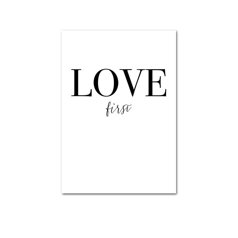 Floral Print Posters Couples Romantic Wall Art Prictures Love Quotes Canvas Painting Nordic Pink Pictures For Room Decoration