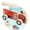 Traffic Vehicle Assembly Blocks, Wooden 3D Puzzle, 3 Dimensional Fire Truck, Ambulance, Police Car, Helicopter Puzzle,Buckle Style Assembly Toy