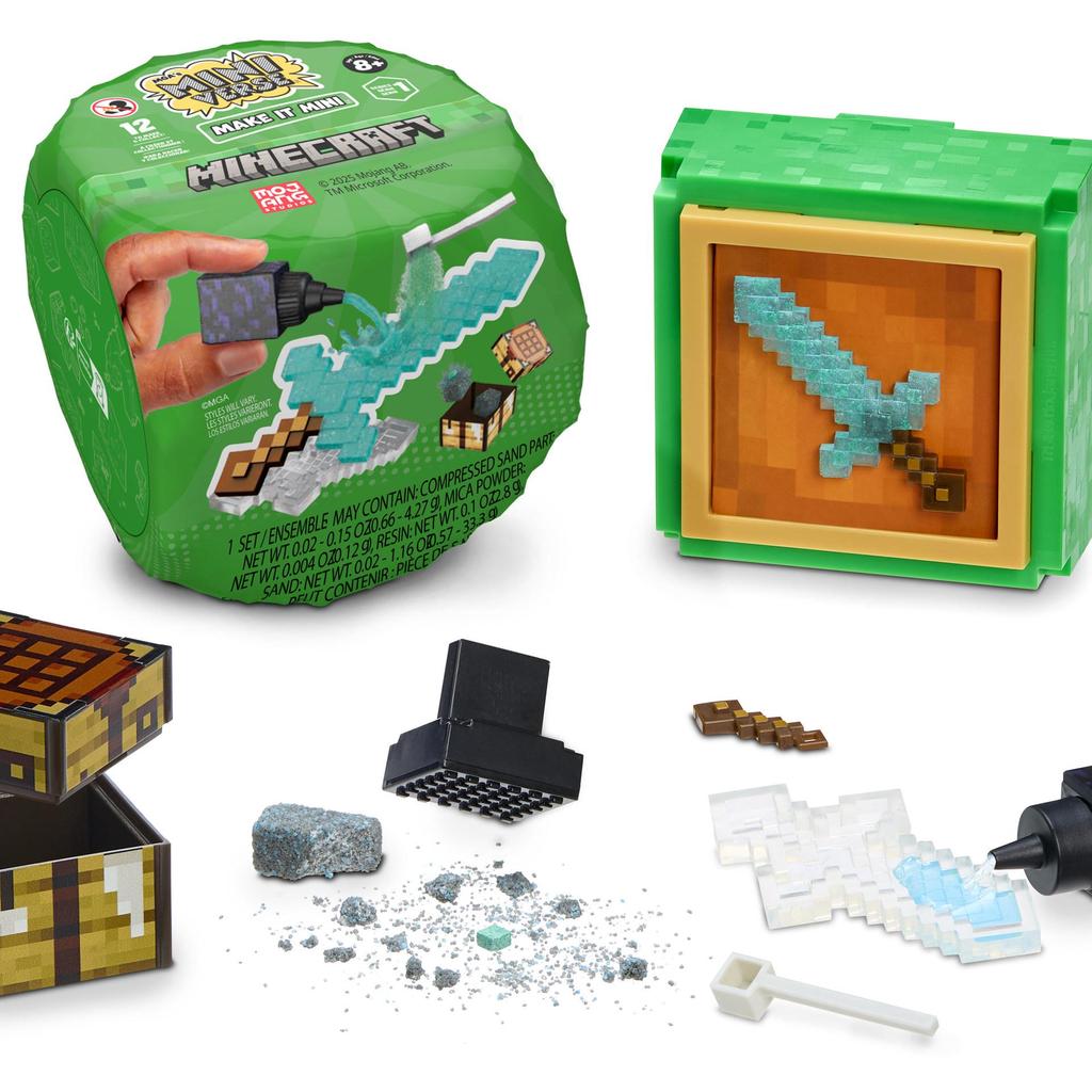 Miniverse x Minecraft Mini DIY Toy Box: Genuine Miniature Minecraft Weapons