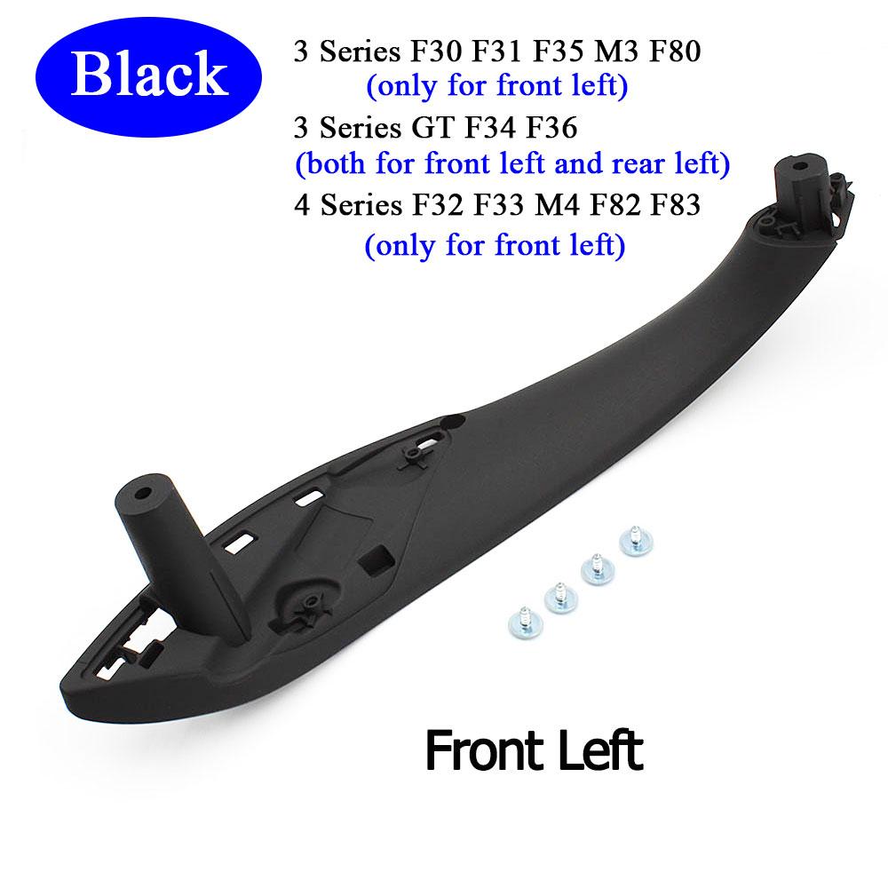 Car Accessories Interior Door Black Beige Left Right Pull Handle Trim Cover Replacement For BMW M3 M4 F30 F34 F36 F32 F33