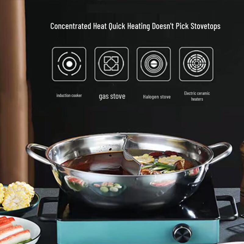 FATTBAO Stainless Steel Split Hot Pot