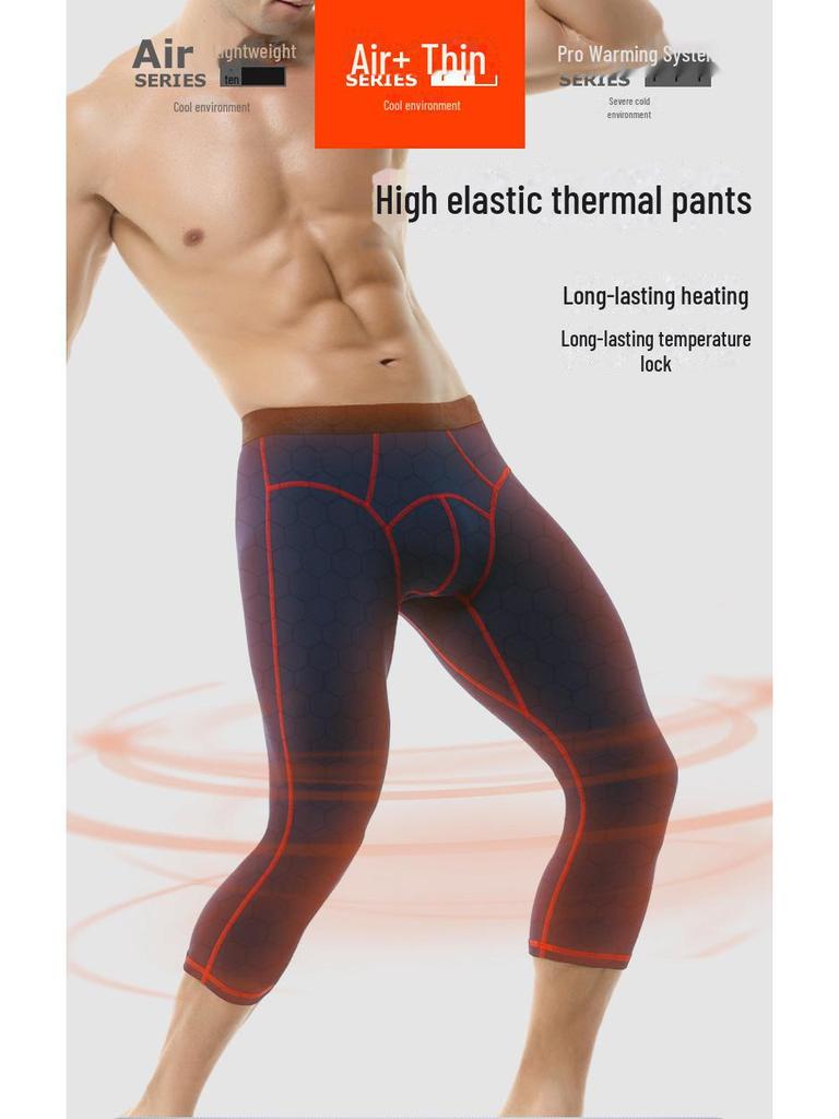 Men's Plus Size Wool-Blend Thermal Leggings for Fall & Winter