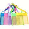 Ultra Light Mesh Beach Bag Adjustable Shoulder Strap Portable Sea Shell Collecting Bag Kids Beach Bag Beach Toy Bag